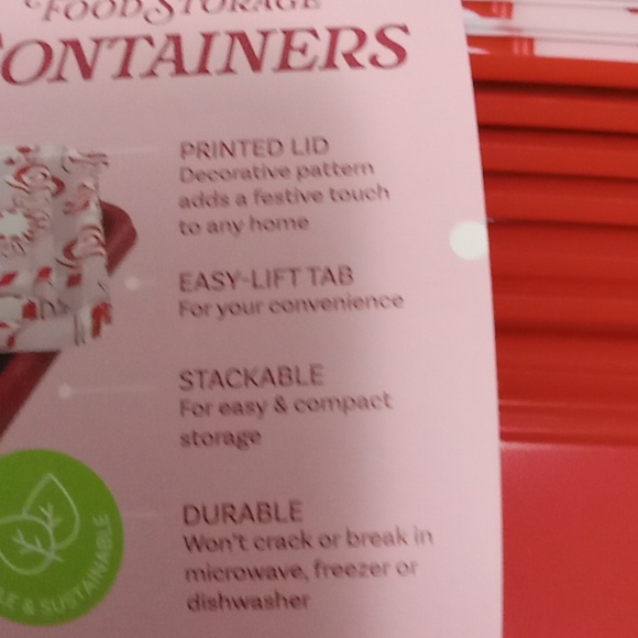 Holiday Food Storage Set . Set Of 7 New - Picture 5 of 6